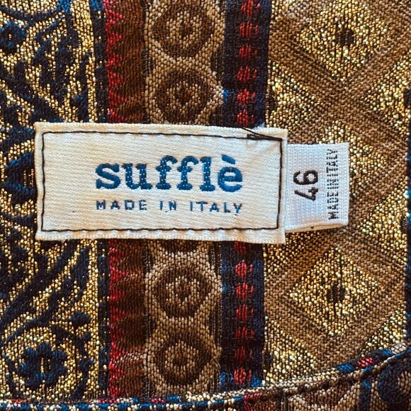 Vintage 1960s Italian Jacquard Dress, size S/M - Picture 5 of 12